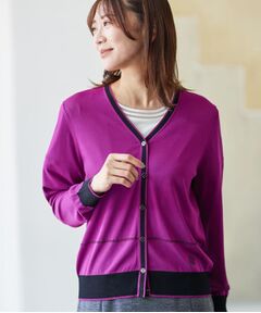 Reflect / リフレクト カーディガン・ボレロ | 【WEB先行カラーあり／手洗い可／アンサンブル可】バイカラーカーディガン