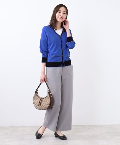 Reflect / リフレクト カーディガン・ボレロ | 【WEB先行カラーあり／手洗い可／アンサンブル可】バイカラーカーディガン | 詳細17