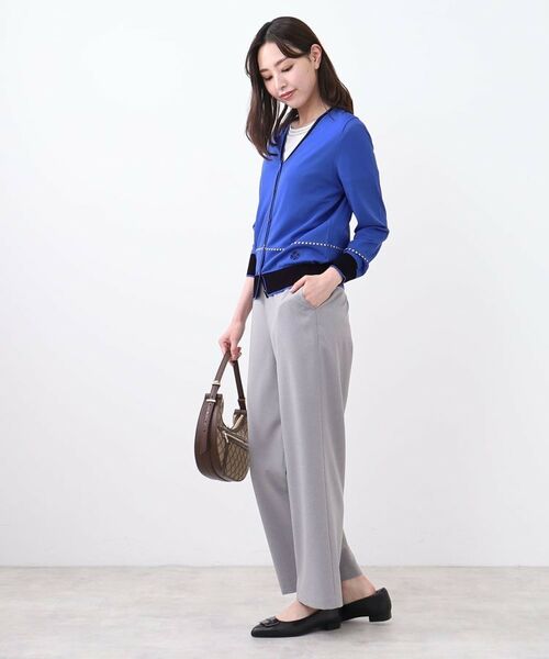 Reflect / リフレクト カーディガン・ボレロ | 【WEB先行カラーあり／手洗い可／アンサンブル可】バイカラーカーディガン | 詳細18