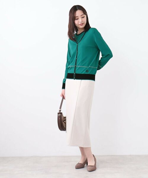 Reflect / リフレクト カーディガン・ボレロ | 【WEB先行カラーあり／手洗い可／アンサンブル可】バイカラーカーディガン | 詳細22
