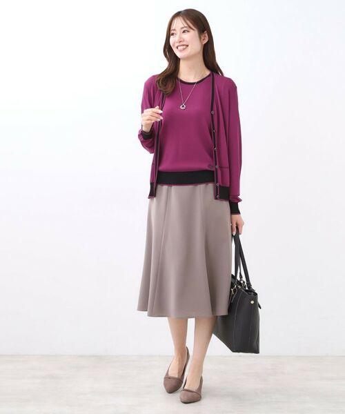 Reflect / リフレクト カーディガン・ボレロ | 【WEB先行カラーあり／手洗い可／アンサンブル可】バイカラーカーディガン | 詳細6