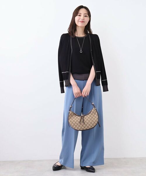 Reflect / リフレクト カーディガン・ボレロ | 【WEB先行カラーあり／手洗い可／アンサンブル可】バイカラーカーディガン | 詳細9