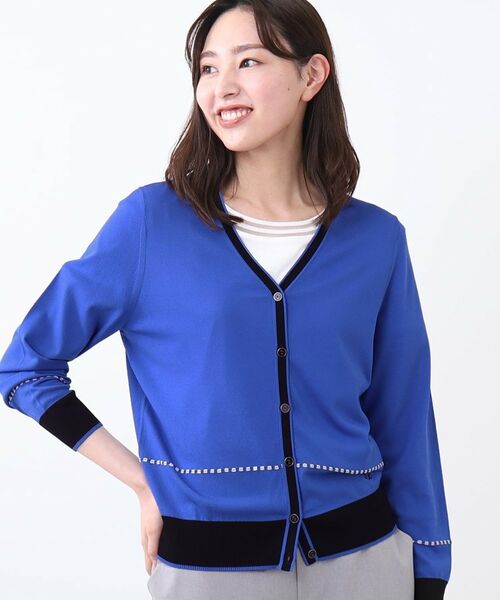 Reflect/リフレクト 【WEB先行カラーあり/手洗い可/アンサンブル可】ひんやりタッチカーディガン ブルー(593) 15(3L) Reflect/リフレクト 【WEB先行カラーあり/手洗い可/アンサンブル可】ひんやりタッチカーディガン ブルー(593) 15(3L)