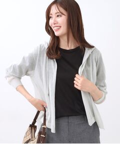 Reflect / リフレクト カーディガン・ボレロ | 【寒暖差対策に◎／手洗い可／旅行や通勤に】フード付きシアーカーディガン