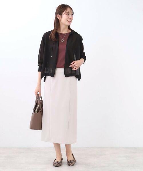 Reflect / リフレクト カーディガン・ボレロ | 【寒暖差対策に◎／手洗い可／旅行や通勤に】フード付きシアーカーディガン | 詳細11