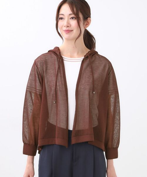 Reflect / リフレクト カーディガン・ボレロ | 【寒暖差対策に◎／手洗い可／旅行や通勤に】フード付きシアーカーディガン | 詳細19