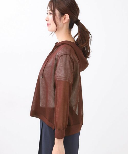 Reflect / リフレクト カーディガン・ボレロ | 【寒暖差対策に◎／手洗い可／旅行や通勤に】フード付きシアーカーディガン | 詳細20