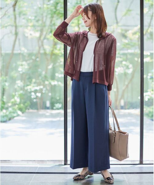 Reflect / リフレクト カーディガン・ボレロ | 【寒暖差対策に◎／手洗い可／旅行や通勤に】フード付きシアーカーディガン | 詳細25