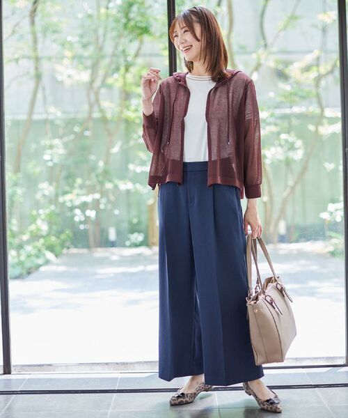 Reflect / リフレクト カーディガン・ボレロ | 【寒暖差対策に◎／手洗い可／旅行や通勤に】フード付きシアーカーディガン | 詳細4