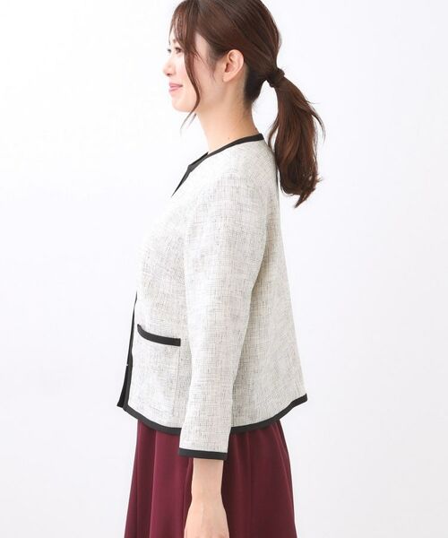 Reflect / リフレクト ノーカラージャケット | 【軽い着心地】メッシュツイードジャケット | 詳細15