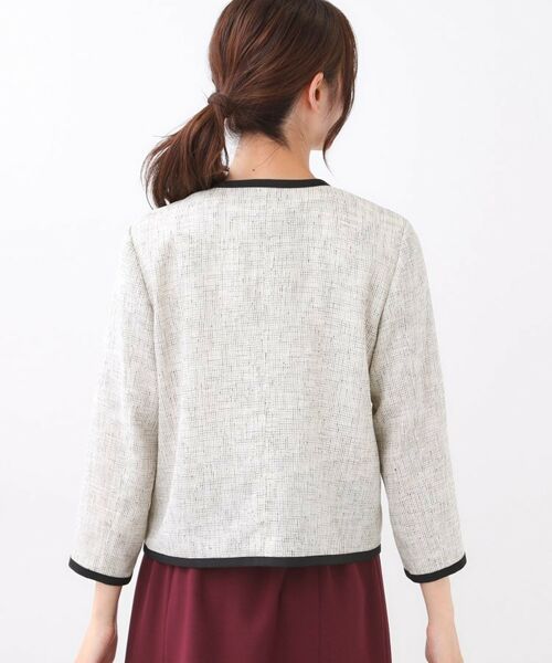 Reflect / リフレクト ノーカラージャケット | 【軽い着心地】メッシュツイードジャケット | 詳細16