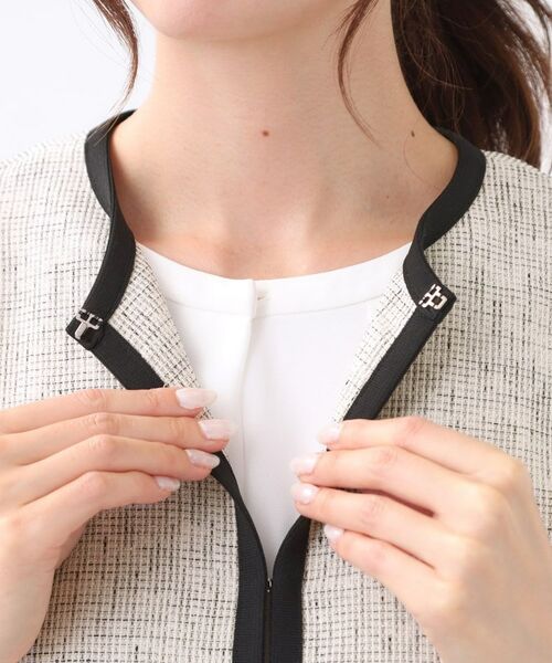 Reflect / リフレクト ノーカラージャケット | 【軽い着心地】メッシュツイードジャケット | 詳細18