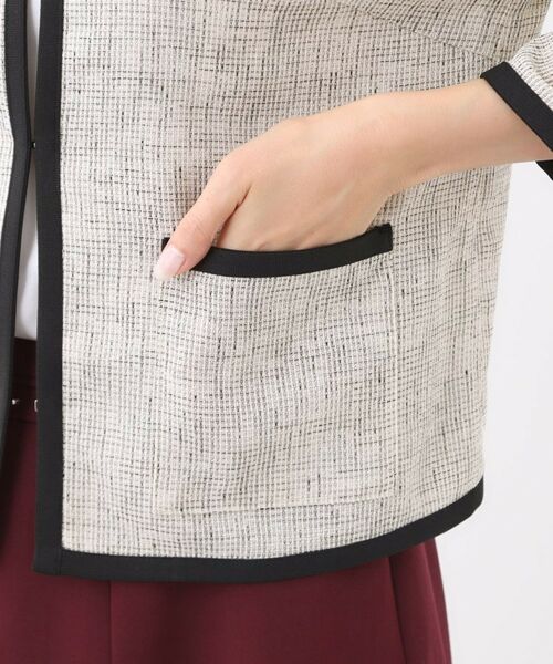 Reflect / リフレクト ノーカラージャケット | 【軽い着心地】メッシュツイードジャケット | 詳細20