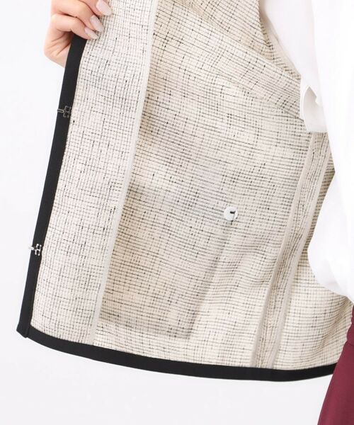 Reflect / リフレクト ノーカラージャケット | 【軽い着心地】メッシュツイードジャケット | 詳細21