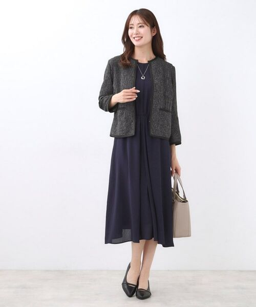 Reflect / リフレクト ノーカラージャケット | 【軽い着心地】メッシュツイードジャケット | 詳細6