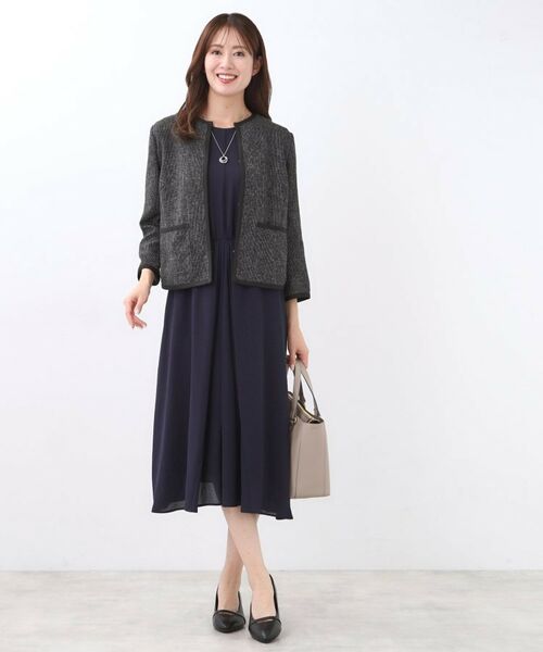 Reflect / リフレクト ノーカラージャケット | 【軽い着心地】メッシュツイードジャケット | 詳細7