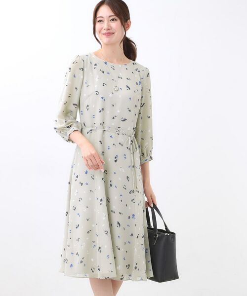 Reflect / リフレクト ミニ丈・ひざ丈ワンピース | 【ウエストリボン付き】フレアプリントワンピース | 詳細15