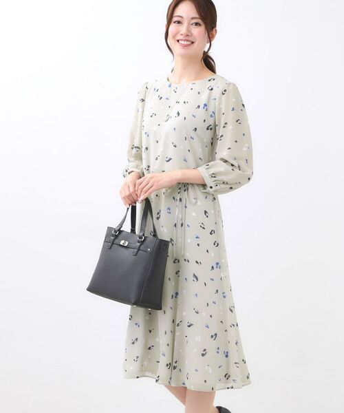 Reflect / リフレクト ミニ丈・ひざ丈ワンピース | 【ウエストリボン付き】フレアプリントワンピース | 詳細16