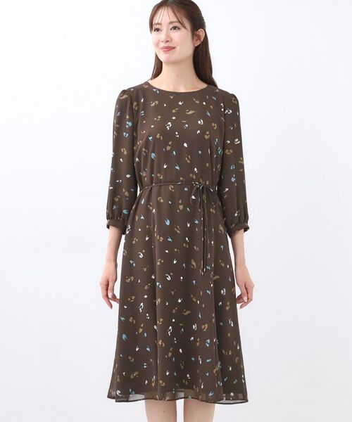 Reflect / リフレクト ミニ丈・ひざ丈ワンピース | 【ウエストリボン付き】フレアプリントワンピース | 詳細20