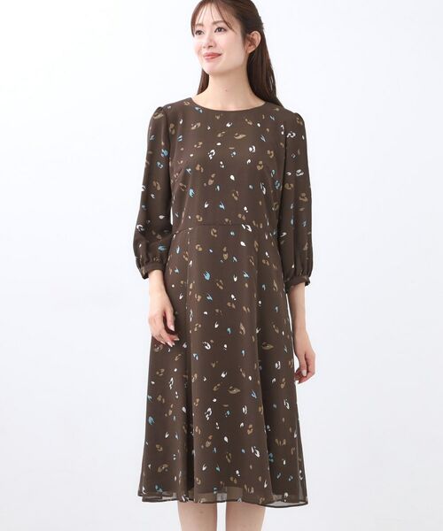 Reflect / リフレクト ミニ丈・ひざ丈ワンピース | 【ウエストリボン付き】フレアプリントワンピース | 詳細23
