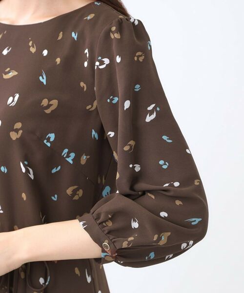 Reflect / リフレクト ミニ丈・ひざ丈ワンピース | 【ウエストリボン付き】フレアプリントワンピース | 詳細26