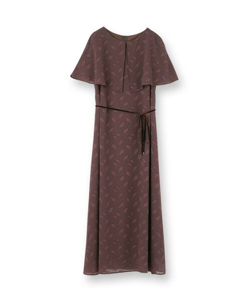 Reflect / リフレクト ロング・マキシ丈ワンピース | 【撥水/二の腕カバー/付属リボン付き】ケープデザインノースリーブワンピース | 詳細13