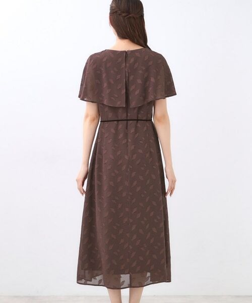 Reflect / リフレクト ロング・マキシ丈ワンピース | 【撥水/二の腕カバー/付属リボン付き】ケープデザインノースリーブワンピース | 詳細16