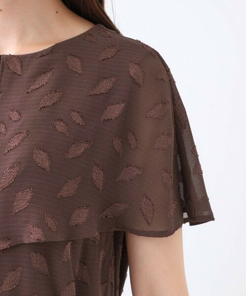 Reflect / リフレクト ロング・マキシ丈ワンピース | 【撥水/二の腕カバー/付属リボン付き】ケープデザインノースリーブワンピース | 詳細20