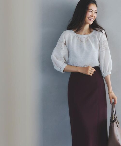 Reflect / リフレクト スカート | 【すっきり見え/ウエスト総ゴム】ジャージナロースカート | 詳細1