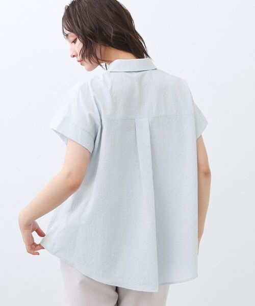 Reflect / リフレクト シャツ・ブラウス | 【二の腕さりげなくカバー】シャツ衿オフボディブラウス | 詳細20