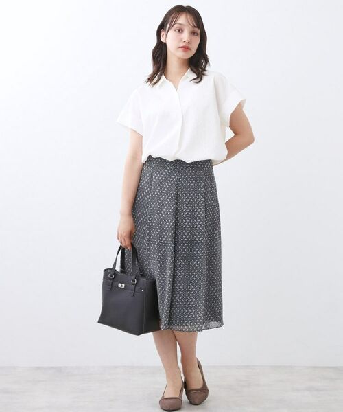 Reflect / リフレクト シャツ・ブラウス | 【二の腕さりげなくカバー】シャツ衿オフボディブラウス | 詳細3