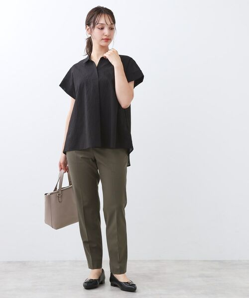 Reflect / リフレクト シャツ・ブラウス | 【二の腕さりげなくカバー】シャツ衿オフボディブラウス | 詳細7