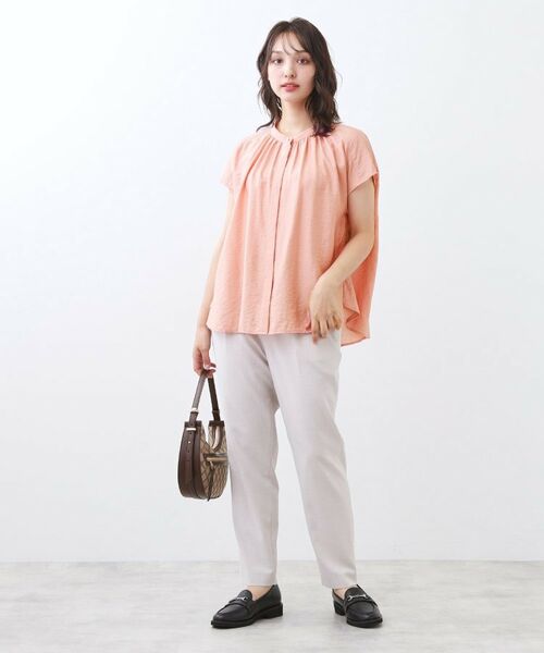 Reflect / リフレクト シャツ・ブラウス | 【二の腕さりげなくカバー】バンドカラーブラウス | 詳細11