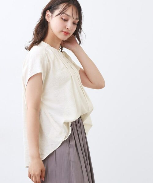 Reflect / リフレクト シャツ・ブラウス | 【二の腕さりげなくカバー】バンドカラーブラウス | 詳細2