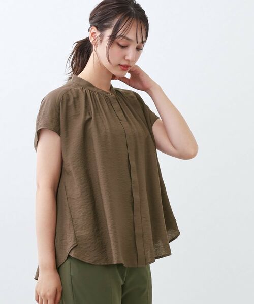 Reflect / リフレクト シャツ・ブラウス | 【二の腕さりげなくカバー】バンドカラーブラウス | 詳細6