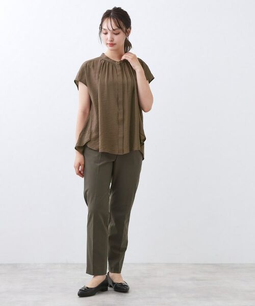 Reflect / リフレクト シャツ・ブラウス | 【二の腕さりげなくカバー】バンドカラーブラウス | 詳細7