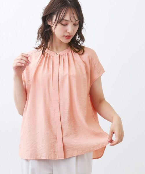 Reflect / リフレクト シャツ・ブラウス | 【二の腕さりげなくカバー】バンドカラーブラウス | 詳細9