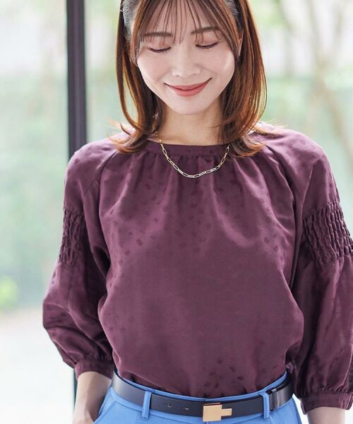 Reflect / リフレクト シャツ・ブラウス | 【一枚で着映える◎】レオパード風ジャカードブラウス | 詳細5