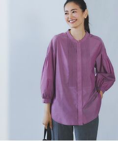 Reflect / リフレクト シャツ・ブラウス | 【程よいゆとり感／体型カバー】ピンタックデザインシャンブレーブラウス