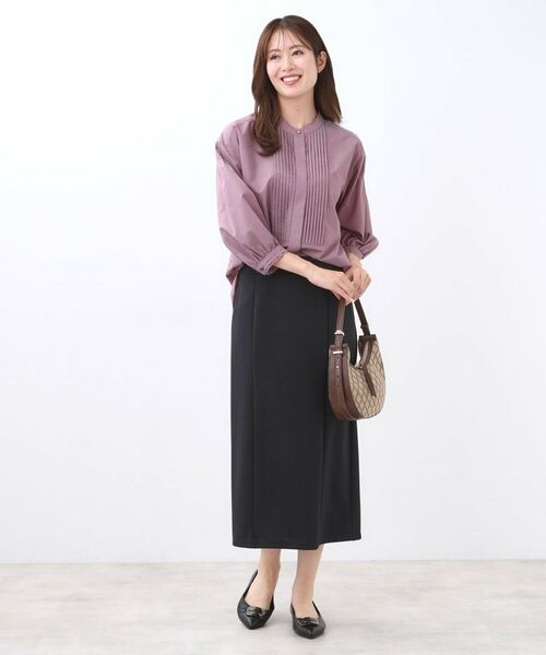 Reflect / リフレクト シャツ・ブラウス | 【程よいゆとり感/体型カバー】ピンタックデザインシャンブレーブラウス | 詳細11