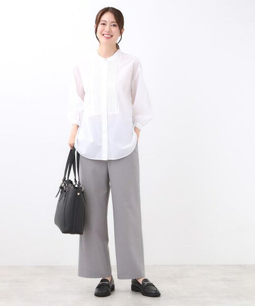 Reflect / リフレクト シャツ・ブラウス | 【程よいゆとり感/体型カバー】ピンタックデザインシャンブレーブラウス | 詳細19