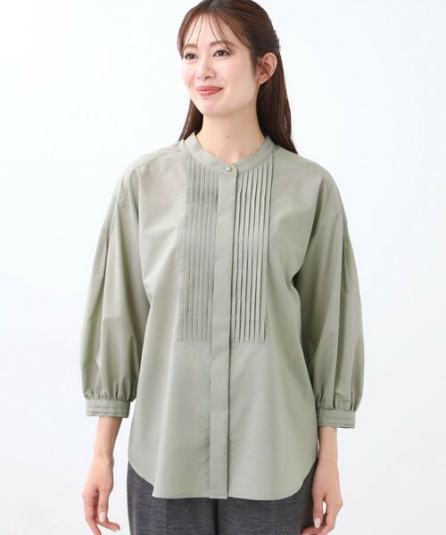 Reflect / リフレクト シャツ・ブラウス | 【程よいゆとり感/体型カバー】ピンタックデザインシャンブレーブラウス | 詳細22
