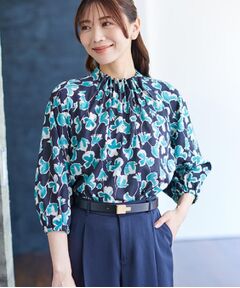 Reflect / リフレクト シャツ・ブラウス | 【ジャケットのインナーにおすすめ◎】花柄タックデザインブブラウス