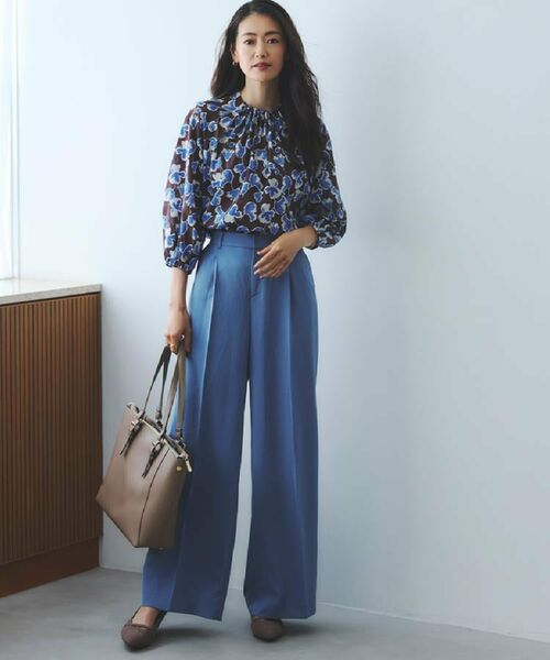 Reflect / リフレクト シャツ・ブラウス | 【ジャケットのインナーにおすすめ◎】花柄タックデザインブブラウス | 詳細1