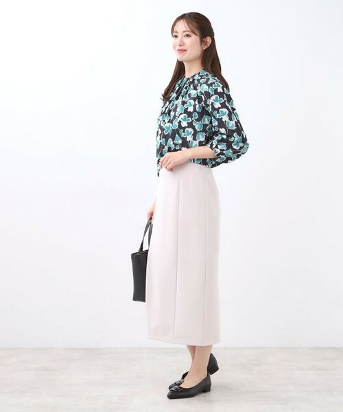 Reflect / リフレクト シャツ・ブラウス | 【ジャケットのインナーにおすすめ◎】花柄タックデザインブブラウス | 詳細10