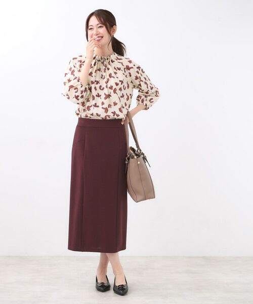 Reflect / リフレクト シャツ・ブラウス | 【ジャケットのインナーにおすすめ◎】花柄タックデザインブブラウス | 詳細13