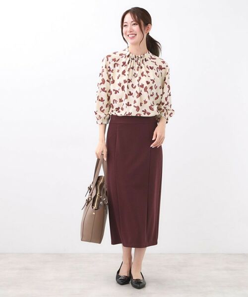 Reflect / リフレクト シャツ・ブラウス | 【ジャケットのインナーにおすすめ◎】花柄タックデザインブブラウス | 詳細14