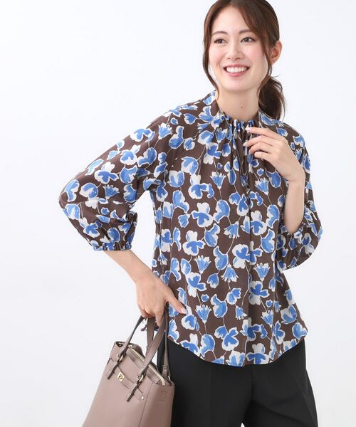 Reflect / リフレクト シャツ・ブラウス | 【ジャケットのインナーにおすすめ◎】花柄タックデザインブブラウス | 詳細16