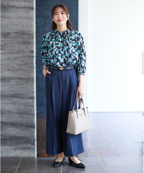 Reflect / リフレクト シャツ・ブラウス | 【ジャケットのインナーにおすすめ◎】花柄タックデザインブブラウス | 詳細28