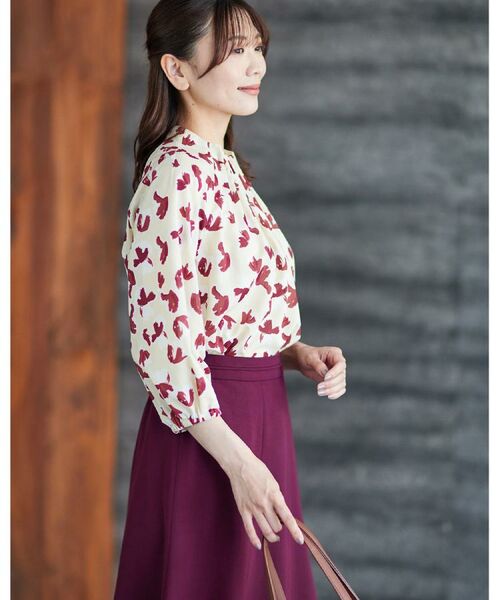 Reflect / リフレクト シャツ・ブラウス | 【ジャケットのインナーにおすすめ◎】花柄タックデザインブブラウス | 詳細3